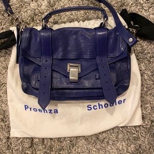 Proenza schouler ps1 tiny satchel sapphire blue